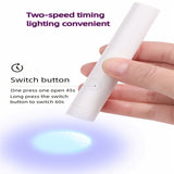 Lámpara Secadora de Uñas LED Portátil LYYKLLY - Recargable por USB, Luz de Secado Rápido para Esmalte en Gel para Uso Casero y de Salón