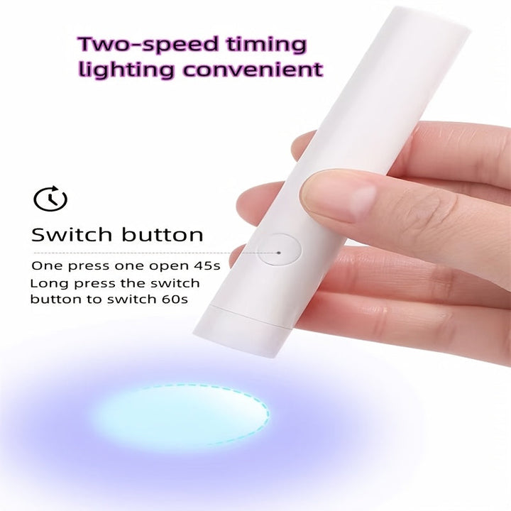 Lámpara Secadora de Uñas LED Portátil LYYKLLY - Recargable por USB, Luz de Secado Rápido para Esmalte en Gel para Uso Casero y de Salón
