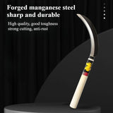 Cuchilla de hierro de manganeso duradera - Herramienta agrícola afilada para cortar césped y arroz de manera eficiente, esenciales para el jardinería al aire libre