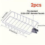 Organizador de esponjas para grifo de cocina, jabonera y porta cepillos de acero inoxidable, ideal para baño o cocina