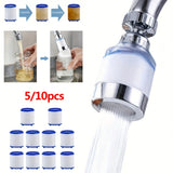 Filtro de Grifo para Baño y Cocina, Purificador de Agua de Grifo con Filtro Frontal, Rotación de 360 Grados, Aumento de Presión, Grifo a Prueba de Salpicaduras para Ducha