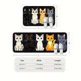 Alfombras de cocina con diseño de gatitos lindos: antideslizantes, duraderas y cómodas para el hogar, la oficina y el baño - Disponibles en varios tamaños.