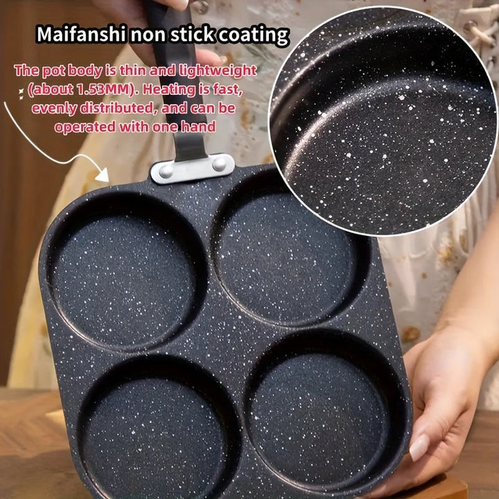 GUANHUANG 1pc Sartén Antiadherente de Hierro Fundido para Huevos, Panqueques y Hamburguesas para Estufas de Gas y Eléctricas, Diseño Multiestufa, Herramienta de Cocina Ideal para el Desayuno, Estilo Moderno Elegante, Sartenes para Cocinar