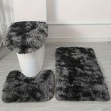 3 piezas de alfombrilla suave de felpa con estampado de rayas, alfombrilla de felpa de lujo moderna, absorbente, antideslizante, adecuada para baño, decoración del hogar, alfombrilla de área.