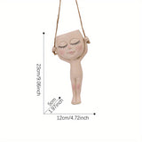 Jarrón de escultura de cuerpo humano elegante - Jarrón artístico de resina con vegetación verde y acordes florales, ideal para decoración del hogar, agrega un toque de naturaleza a cualquier habitación, jarrones decoración del hogar