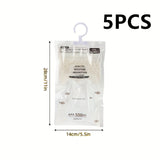 Bolsa Absorbente de Humedad Montada en la Pared, Bolsa Absorbente de Humedad y Anti-moho para Deshumidificación, Desecante, Anti-moho Adecuado para Armarios y Guardarropas - Bolsa de Deshumidificación Reutilizable Adecuada para Deshumidificación en Dormi