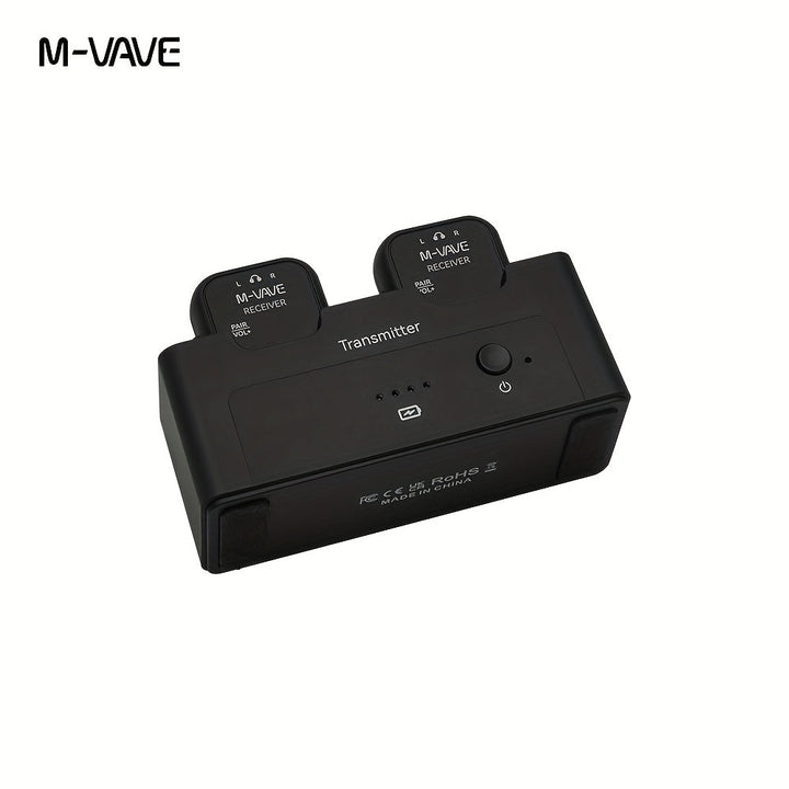 Juego de Transmisor y Receptor Recargable M-VAVE WP-12 2.4G con Auriculares Inalámbricos para Monitorización Estéreo Mono