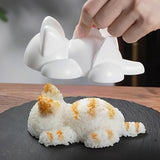 Molde de bola de arroz con forma de gato, plástico, puede contener 200 g de arroz, adecuado para rollos de sushi y algas marinas, cocinas caseras, picnics y cajas bento.
