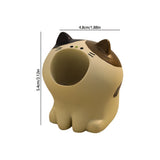 Cubo de almacenamiento de dibujos animados para herramientas de uñas japonesas con gatos, Shiba Inu, dinosaurios y conejos, que también sirve como taza para limpiar pinceles.