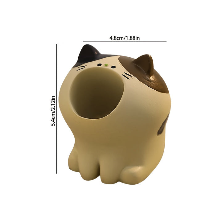 Cubo de almacenamiento de dibujos animados para herramientas de uñas japonesas con gatos, Shiba Inu, dinosaurios y conejos, que también sirve como taza para limpiar pinceles.