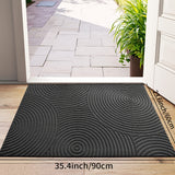 Alfombra de Puerta 1pc, Alfombra Redonda para la Entrada, Tapetes Antideslizantes y Absorbentes Lavables para la Puerta Principal Interior, Decoración de Primavera y Navidad