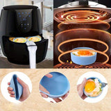 1pc Cortador de huevo reutilizable de silicona para freidora de aire - Antiadherente, fácil de limpiar, perfecto para huevos de calidad de restaurante, herramienta de cocina para cocinar rápido y eficiente, herramienta de cocción de huevos | Vajilla de c