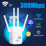 Amplificador de señal Wi-Fi de EE. UU., cobertura superancha, 1200 Mbps, doble banda 2,4 y 5 GHz, extiende hasta 8500 pies cuadrados, Wi-Fi de alta penetración, conecta hasta 35 dispositivos, configuración fácil de un solo clic, 4 antenas omnidireccional