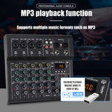 Consola Mezcladora de Audio Metálica Profesional TAVOOSOP de 6 Canales con Interfaz USB, Mezclador de Sonido Portátil para Transmisión en Vivo, Podcasting, DJ y Karaoke - , Sonido de Alta Fidelidad, Grabación Multicanal, Podcasting Escénico y Mezcla Musi