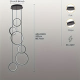 1pc Lámpara de Techo LED Moderna con Diseño Ajustable en Forma de Anillo para Sala de Estar, Dormitorio, Comedor - Ideal para Hogar, Oficina, Restaurante, Vestíbulo de Hotel, Salón de Exposiciones - Con Cableado Fijo
