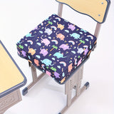 Silla de comedor con aumento de asiento, elemento animal, lavable, con 2 cinturones de seguridad, adecuada para mesa de comedor, escuela, exteriores, oficina, cojín portátil para viajes que aumenta la altura.
