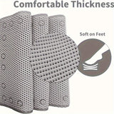 Tapete de baño antideslizante de PVC con ventosas para bañera y ducha - Cómodo tapete de bañera de espuma, fácil drenaje, diseño sin desbordamiento, apto para niños y adultos (1 unidad)