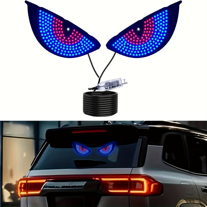Ojo del Diablo LED para Coche - Luz Decorativa de Ojo Malvado con Ojos Rojos Brillantes, Instalación Fácil en Autos, Camiones y SUVs - Iluminación Ambiental USB, Sin Necesidad de Cableado - Accesorio Automotriz, Luces Interiores, Iluminación Única para V