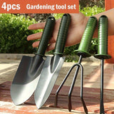 Juego de 4 piezas de herramientas de cuidado de jardín, herramientas de jardinería multifuncionales para plantar y plantas en macetas, kit esencial para entusiastas de jardinería.