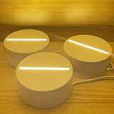 Base LED 3D Compacta para Arte en Vidrio - Alimentada por USB, Luz Blanca Cálida, Diseño Elegante en Negro, Luz Nocturna Ideal para Exhibiciones de Arte en Cristal y Vidrio en Dormitorio, Sala de Estar o Oficina (Pilas No Incluidas)