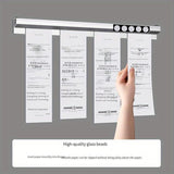 Sistema de portapapeles sin taladro de varios tamaños - Organizador de cocina de aluminio resistente para menús de comida para llevar y recibos - Soporte para tickets de grado comercial para cocinas y oficinas, instalación sin herramientas con flujo de p