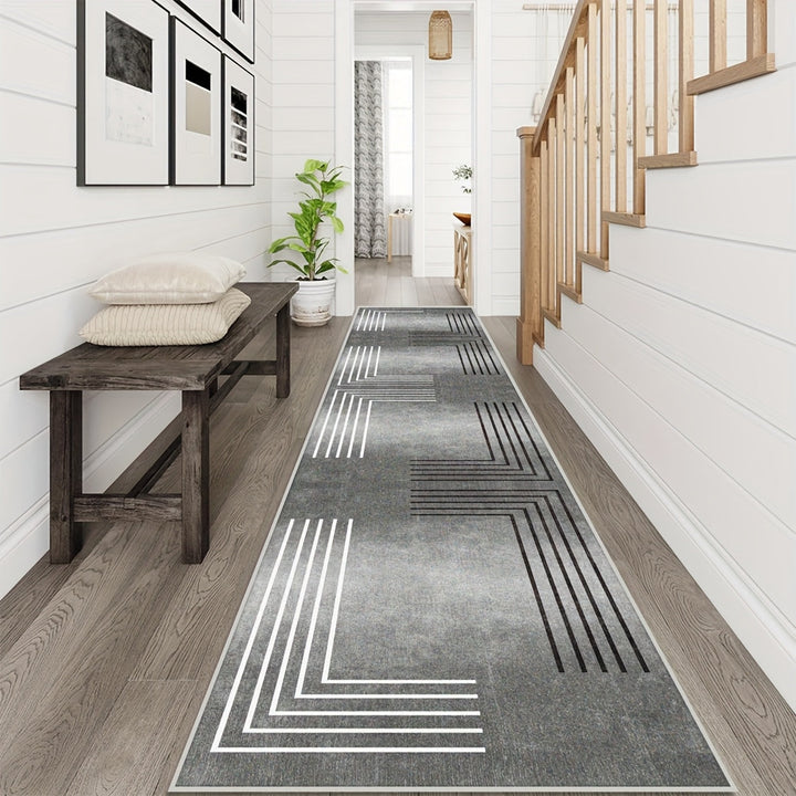 Alfombra de Pasillo Largo Estilo Lujo Ligero y Minimalista, Suave y Cómoda para Sala de Estar, Fácil de Limpiar, Adecuada para Pasillos de Restaurante y Cuarto de Lavandería