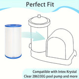 2pcs Filtro de Piscina Tipo B de Repuesto para Bomba Intex 2500 GPH - Ajuste Perfecto para Piscinas Sobre Terreno, Material PC Duradero