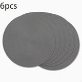 6 Unidades de Placemats Redondos de Plástico Tejido Placemats Lavables y Limpiables Alfombras de Mesa Adecuadas para Mesas de Comedor Resistentes al Calor y Antideslizantes Placemats Redondos Antideslizantes Alfombras de Mesa de PVC Estilo Occidental Ant