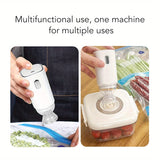 Bomba de vacío mini recargable USB con 5 bolsas reutilizables - Bomba de aire de viaje de ahorro de espacio para almacenamiento de alimentos, compresión de ropa y más, Bomba de vacío de viaje | Bomba de vacío compacta | Batería recargable, Máquina sellad