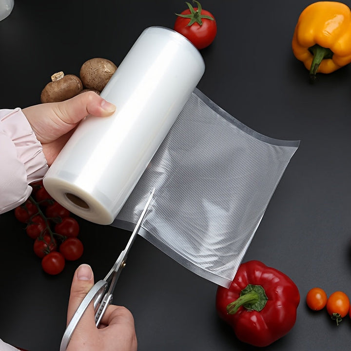 Bolsas de sellador de vacío AGASHE de 15 metros (opciones de 20/25/28/30 cm) - Clase alimentaria, diseño reforzado y hermético para carne, pescado, verduras, compatible con todas las máquinas de vacío.