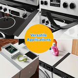 2-Pack Cubiertas de Silicona para Huecos de Estufa, 21 Pulgadas - Relleno de Sellado de Horno Impermeable para Encimeras y Estufas, Accesorios de Cocina Versátiles, No Requiere Batería