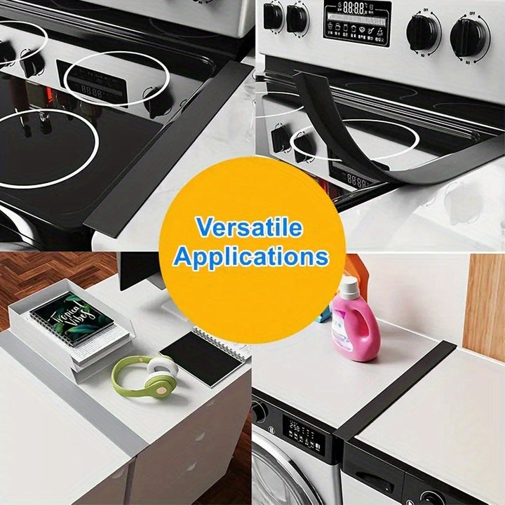 Juego de 2/4 Cubiertas para Espacios del Estufa de Silicona, Relleno para Encimeras de Cocina, Duradero, Fácil de Limpiar, Impermeable y Antigrasa, Ajuste Personalizable para Huecos de Hornos y Cocinas