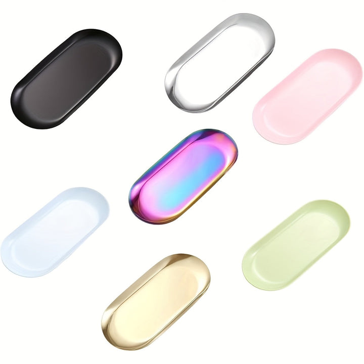 Plato de desinfección ovalado multifuncional para uñas - Plástico, no necesita batería/energía eléctrica, ideal para exhibir joyas y organizar el hogar, accesorios para técnicos de uñas