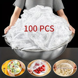 100pcs Cubiertas de Plástico Desechables Extra Grandes - Grado Alimenticio, Adecuadas para Tazones y Platos, Perfectas para Restaurantes, Barbacoas y Uso Doméstico, Tiendas de Barbacoa, Cobertura Universal para Tazones y Platos
