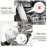 100/200 piezas de cubiertas flexibles para la parte superior de los ganchos de lavavajillas - Tapas redondas para organizar estantes, protectores de hilo de alambre, de 0,59/0,98 pulgadas de largo, blancas, accesorios para lavavajillas, organización de c