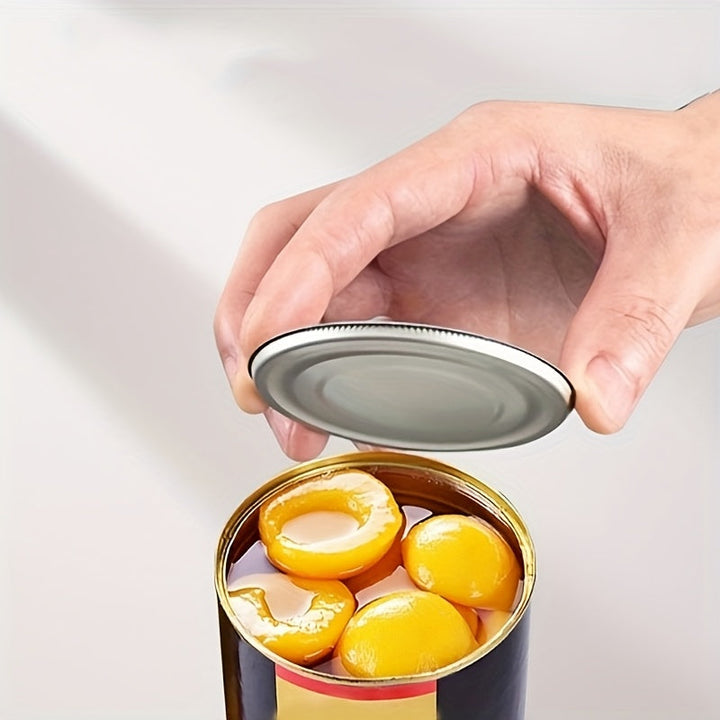 Abre latas eléctrico multifuncional, modelo eléctrico elegante negro, gadget de cocina sin esfuerzo, diseño amigable para mayores, personas con artritis y manos débiles - Esencial para la cocina alimentado por baterías (baterías no incluidas)