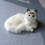 Estatua de gato lindo simulado, adorno, decoración del hogar, adecuado para adornos de salas de estar, estanterías de libros, armarios de TV y escritorios de oficina, estatua de gato.