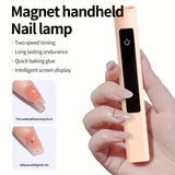 Linterna Inalámbrica para Uñas con Soporte - Secado Rápido, Portátil / Efecto LED, Pantalla LCD, Secador de Uñas USB con Batería de Litio para Manicura/Pedicura en Gel - Para Salón y Hogar - Blanco, Herramienta de Manicura Compacta, Diseño Duradero, Idea