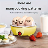 Vaporera Americana con Apagado Automático, Cocina de Huevos Multifuncional para el Hogar, Hacedor de Huevos Escalfados y Revueltos Pequeño, Máquina de Desayuno, 1pc Fácil de Usar con Función de Cierre Automático - Acero Inoxidable y PP Grado Alimenticio,