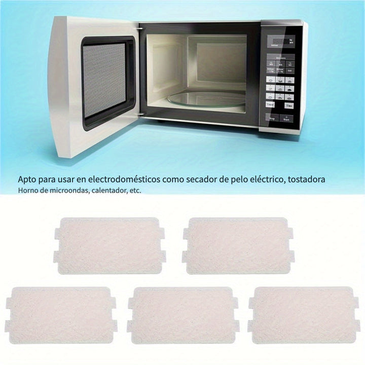 5pcs Placa De Mica Para Horno Microondas Hoja De Cubierta De Guía De Onda De Microondas Accesorio De Reparación De Reemplazo Para Horno Microondas De Cocina
