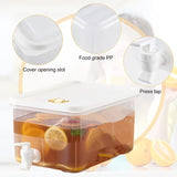 Cubo de agua fría de 5 litros para refrigerador, tanque de almacenamiento de agua, dispensador de agua, tetera para bebidas, jugo de verano, recipiente de té perfumado con grifo.