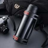 1pc Botella de agua de acero inoxidable de gran capacidad - Portátil, termo reusable para bebidas calientes y frías, solo lavado a mano, jarrón multipropósito para viajes al aire libre