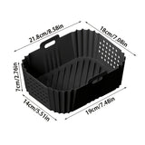 1/2 piezas de revestimiento de silicona para freidora Ninja SL401 SL400 doble capa XL con 2 cestas, bandeja reutilizable antiadherente para horno, olla de silicona fácil de limpiar para freidora, adecuada para accesorios de freidora