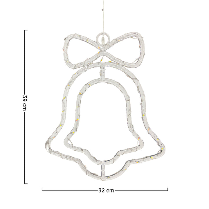 Figura Decorativa LED Campana Navideña Luminosa 2232