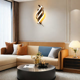 1pc Moderna Lámpara de Pared LED, Fixture de Montaje Semi-Flush de Hierro Fundido con Acabado de Metal Pulido, Iluminación Interior Blanca Cálida de 3000K, Control de Interruptor, Cableado Fijo, No Desmontable, para Dormitorio y Estudio - 110-240V