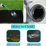 Paquete individual de 91,44 x 127,0 pulgadas para parrilla al aire libre, 60,96 x 73,66 pulgadas para fregadero, reutilizable, fácil de limpiar, superficie protectora para tierra o césped, con material plástico duradero