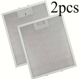 2-Pack Filtros de Aluminio para Exhauster de Cocina - Malla Moderna y Duradera para Grasa con Mango Ergonómico, Reemplazo de Filtro para Ventiladores de Exhauster de Cocina