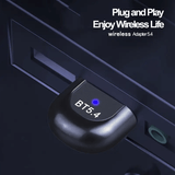 Adaptador sin varillas USB 5.4 sin Controladores, Transceptor para Computadora de Escritorio y Audífonos, Compatible con Conexión Simultánea de 7 Dispositivos, Plug-and-Play