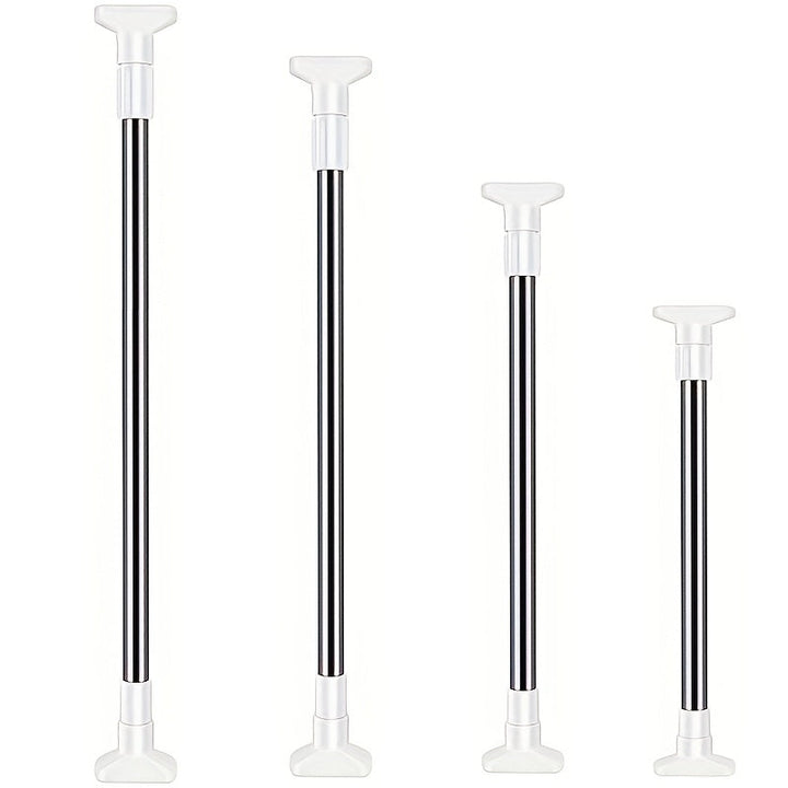 Varilla telescópica multifuncional sin diamantes para cortinas de baño, puertas y armarios - fácil instalación, estructura metálica, ideal para accesorios de RV y muebles de baño