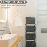 Bolsa de Almacenamiento de Juguetes de Malla Beige - Organizador de Peluche Reutilizable con Lazo para Colgar para Viajes de Niños y Esenciales de la Sala de Juegos, Caja de Almacenamiento de Juguetes